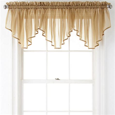 Sheer Tailored Curtain Panel is available in multiple lengths. . Jcpenney sheer curtains with valance